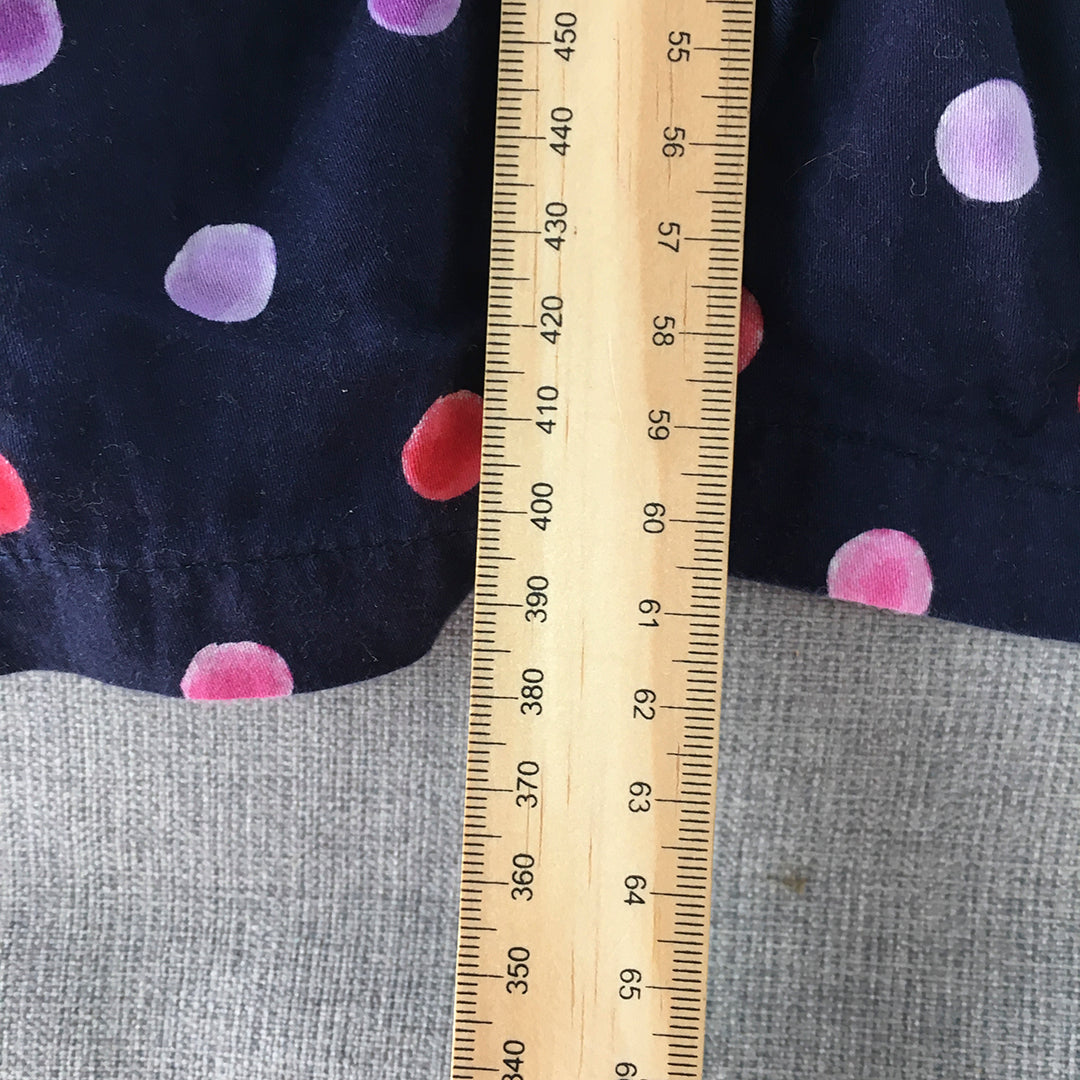 Peter Alexander Womens Sleep Shirt Size M Navy Blue Polka Dot Pajama Button