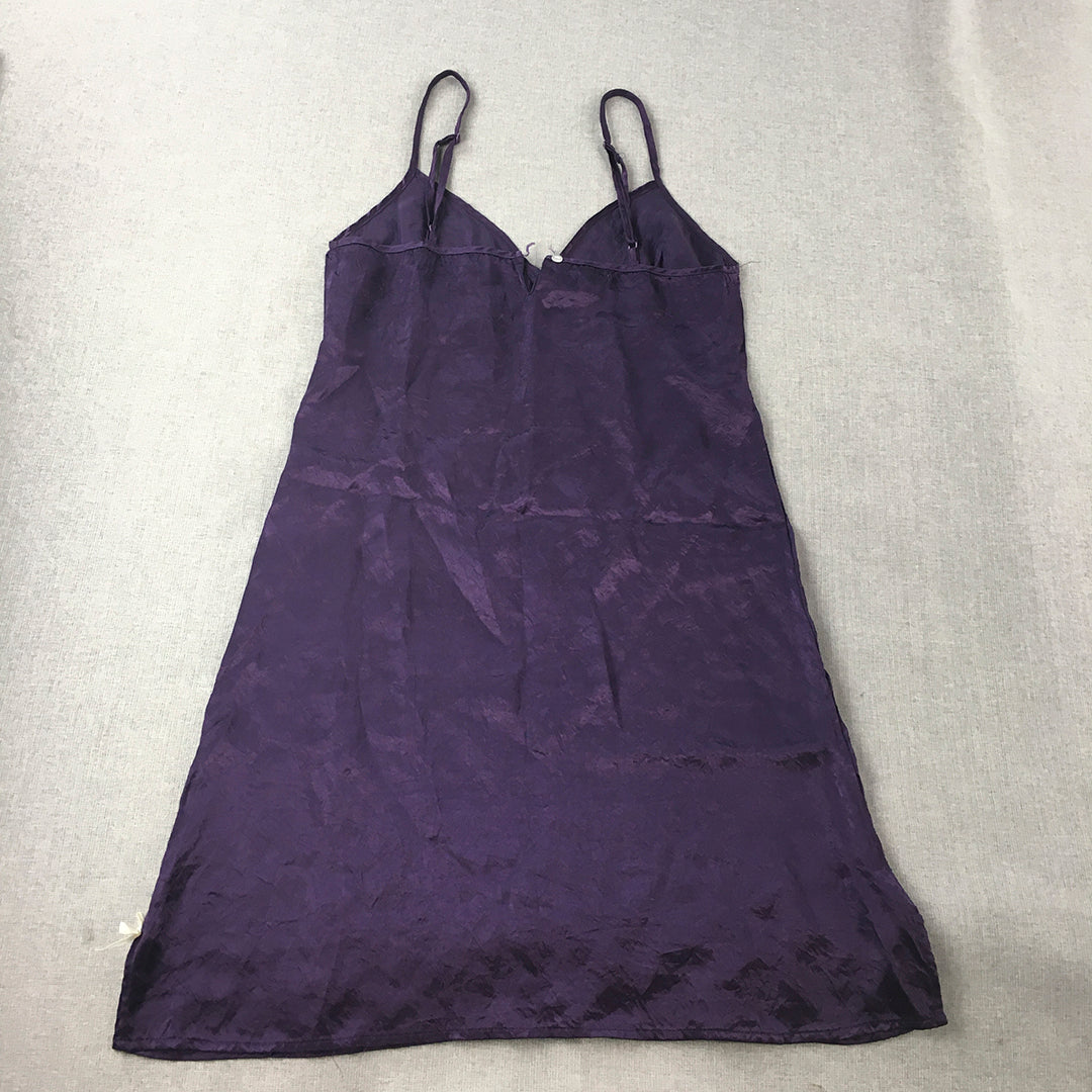 Chloe & Lola Intimates Womens Slip Dress Size S Purple Mini Sleeveless