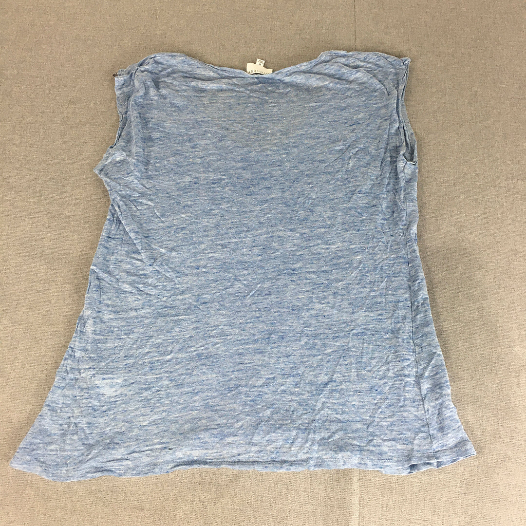 Witchery Womens Top Size M Blue Short Sleeve T-Shirt