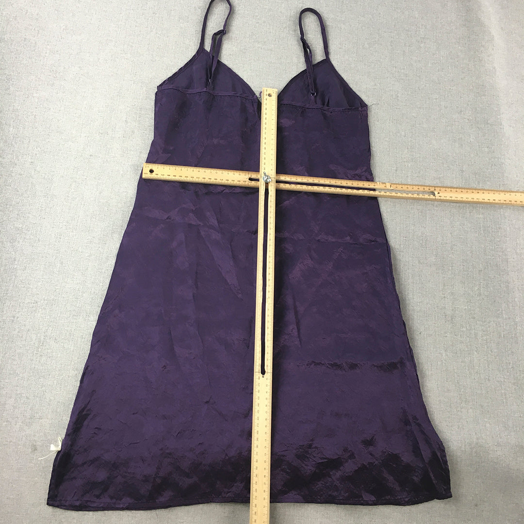 Chloe & Lola Intimates Womens Slip Dress Size S Purple Mini Sleeveless