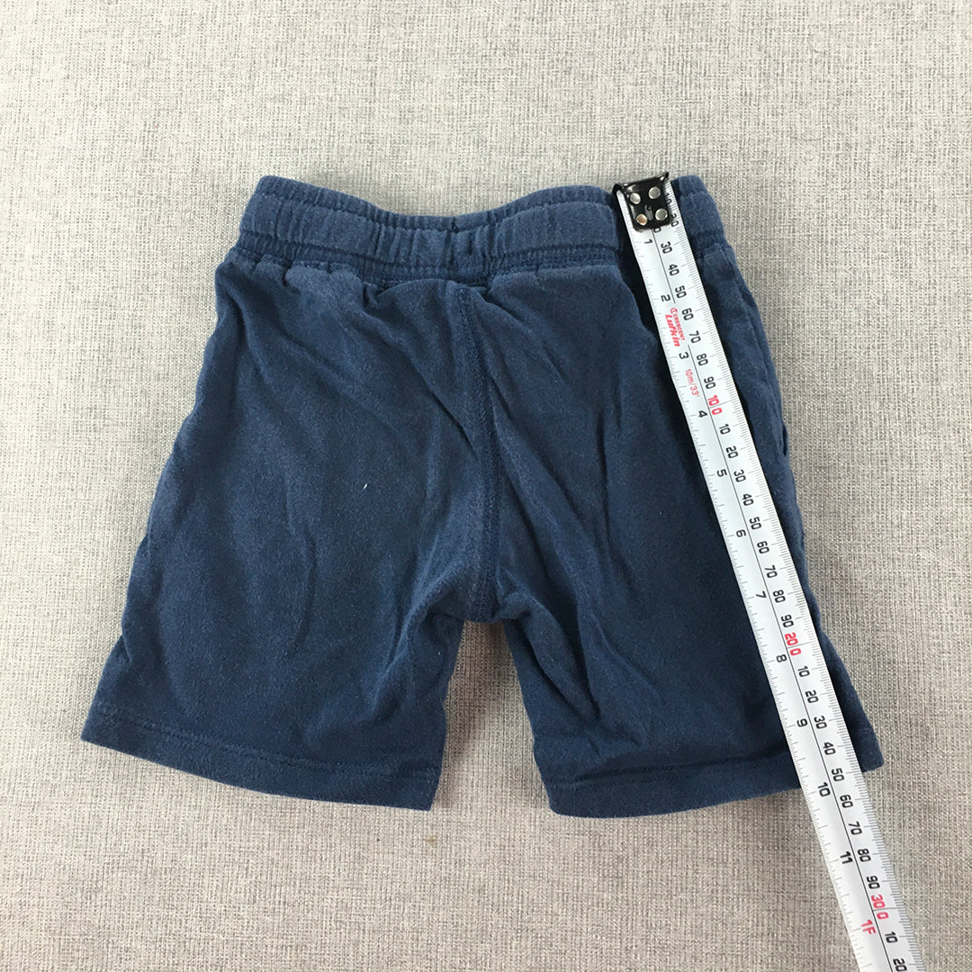 H&M Kids Boys Shorts Size 2 Toddler Blue Drawstring Anchor Elastic Waist