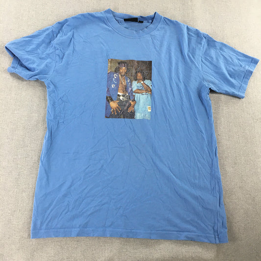 Outkast Mens T-Shirt Size S Blue Andre 3000 Big Boi Rap Hip Hop Short Sleeve