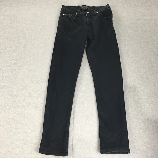 BMW Mens Skinny Jeans Size 28 Black Dark Wash Stretch Denim