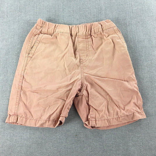 Uniqlo Kids Shorts Size 4 - 5 Years Pink Elastic Waist Pockets