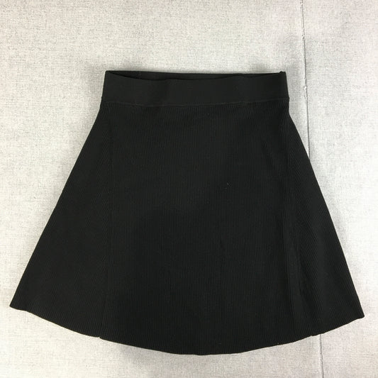 Portmans Womens A-Line Skirt Size S Black Elastic Waist