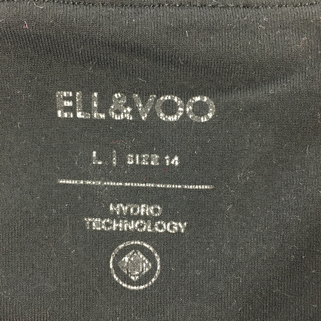 Ell & Voo Womens Shorts Size L Black Stretch Fabric Yoga Gym Legging