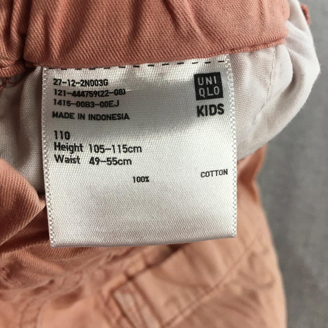 Uniqlo Kids Shorts Size 4 - 5 Years Pink Elastic Waist Pockets