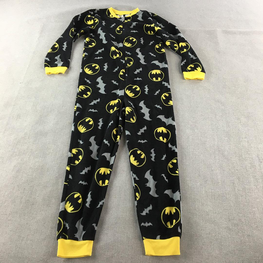 Batman Kids Boys Jumpsuit Size 8 Black One-Piece Romper Sleepwear Pajama