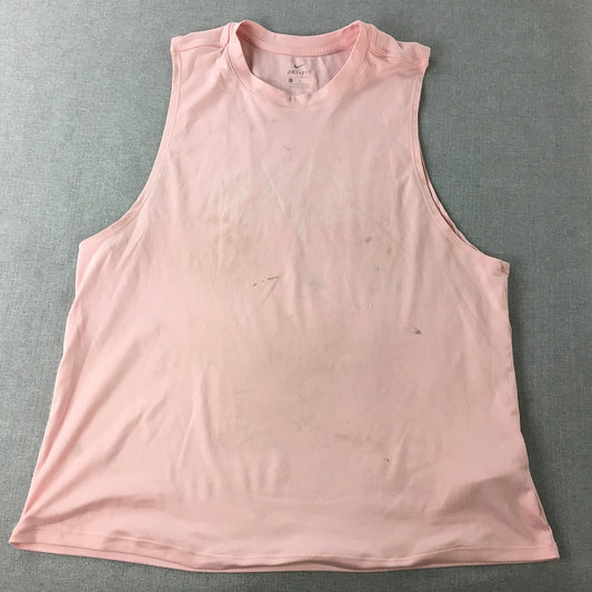 Nike Womens Tank Top Size L Pink Dri-Fit Sleeveless Singlet Shirt Running