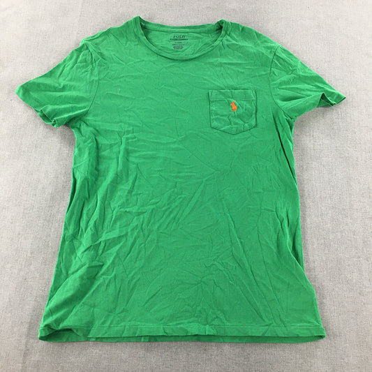 Polo Ralph Lauren Mens T-Shirt Size M Slim Fit Logo Pocket Crew Neck Tee