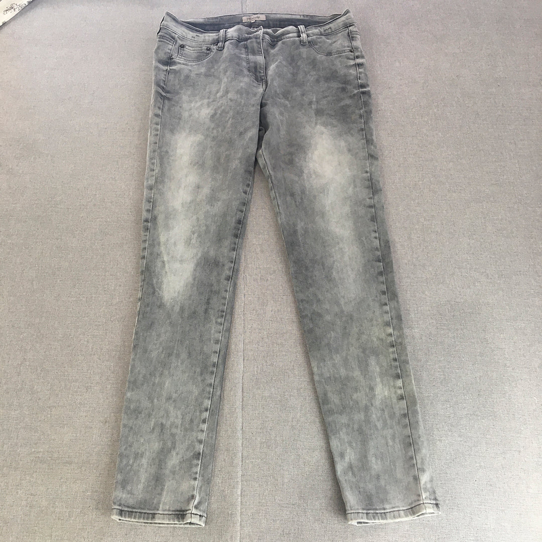 Great Plains Womens Skinny Jeans Size 16 (W32 x L30) Grey Light Wash