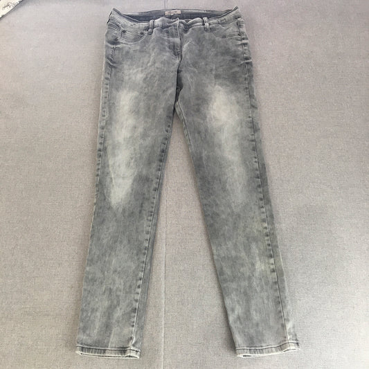 Great Plains Womens Skinny Jeans Size 16 (W32 x L30) Grey Light Wash