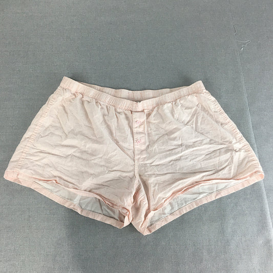 H&M Womens Shorts Size XL Pink Elastic Waist Bermuda