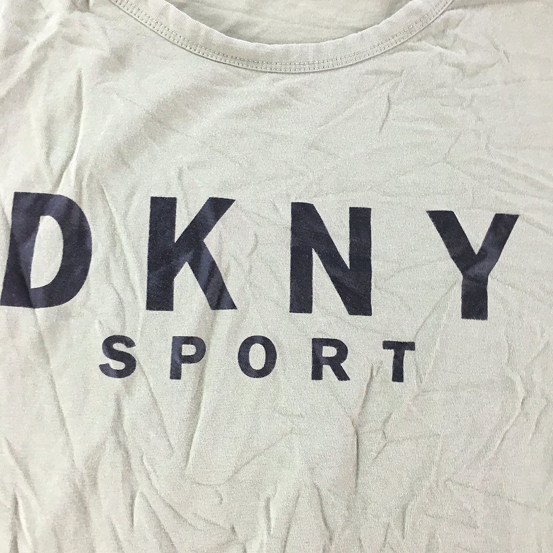 DKNY Sport Womens T-Shirt Dress Size M Green Logo Short Sleeve Mini