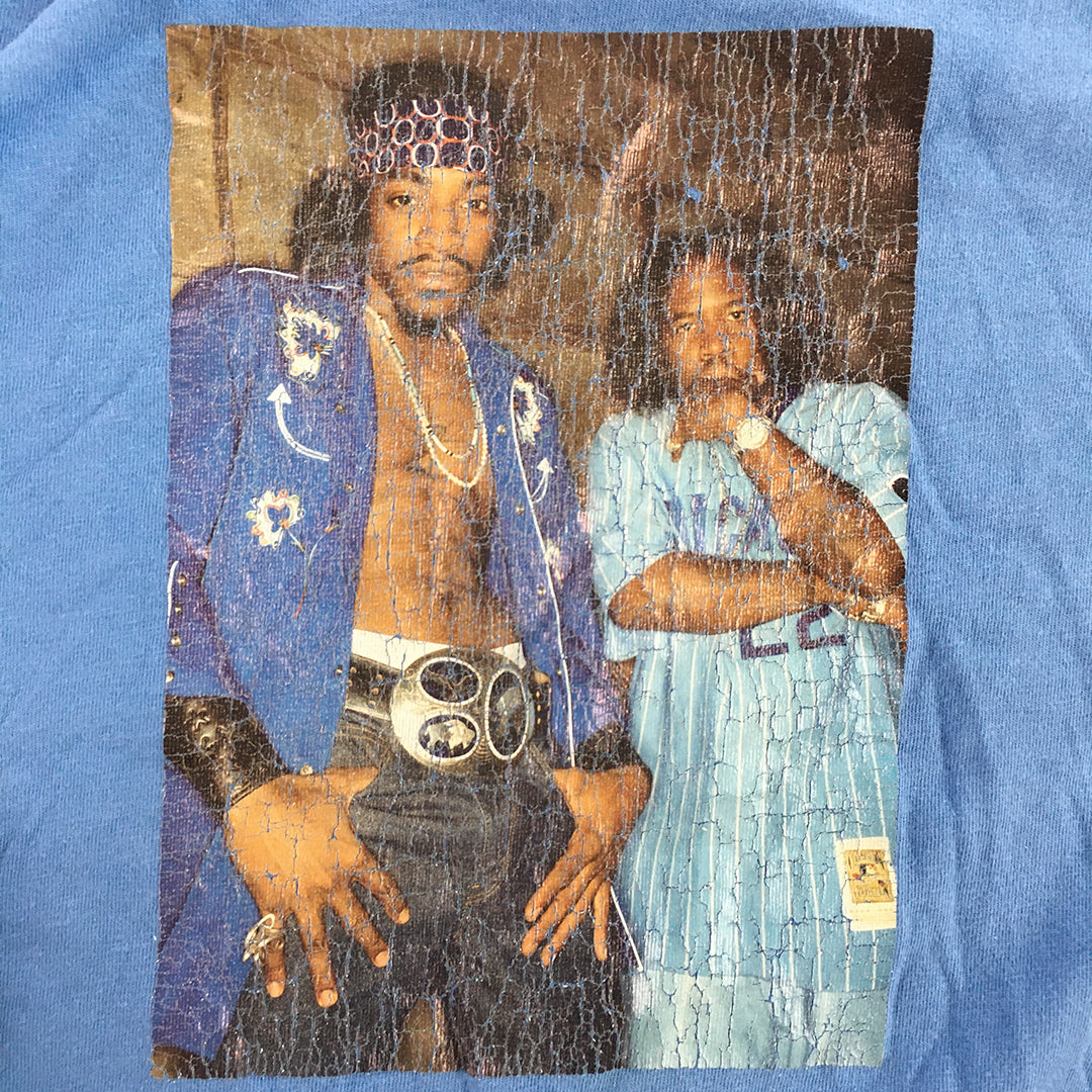 Outkast Mens T-Shirt Size S Blue Andre 3000 Big Boi Rap Hip Hop Short Sleeve