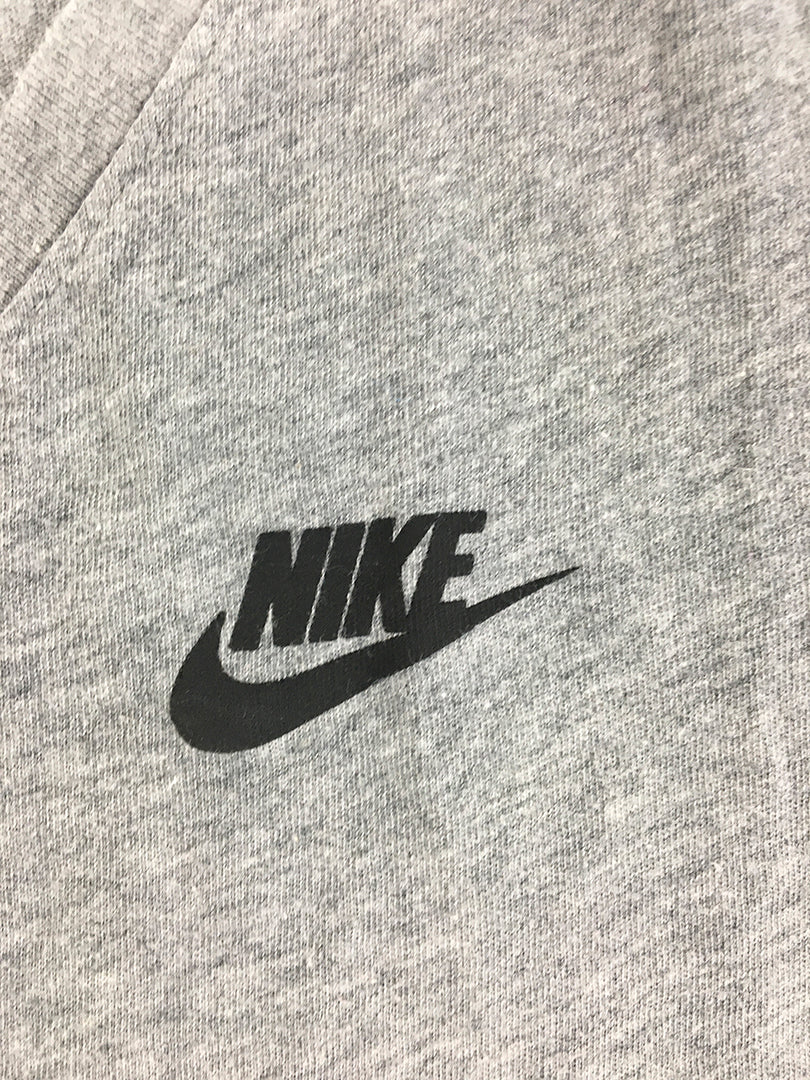 Nike Womens T-Shirt Size S Grey V-Neck Logo Short Sleeve Tee