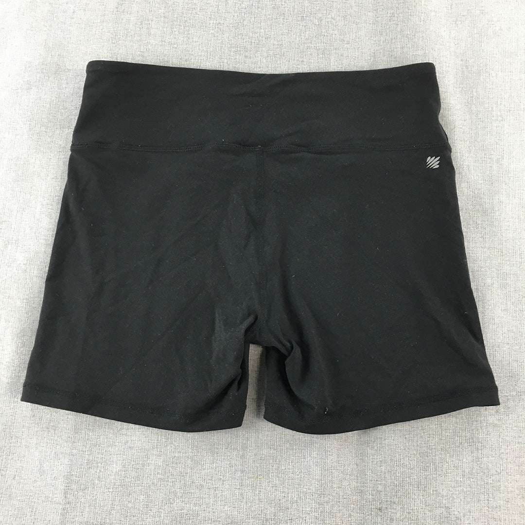 Ell & Voo Womens Shorts Size L Black Stretch Fabric Yoga Gym Legging