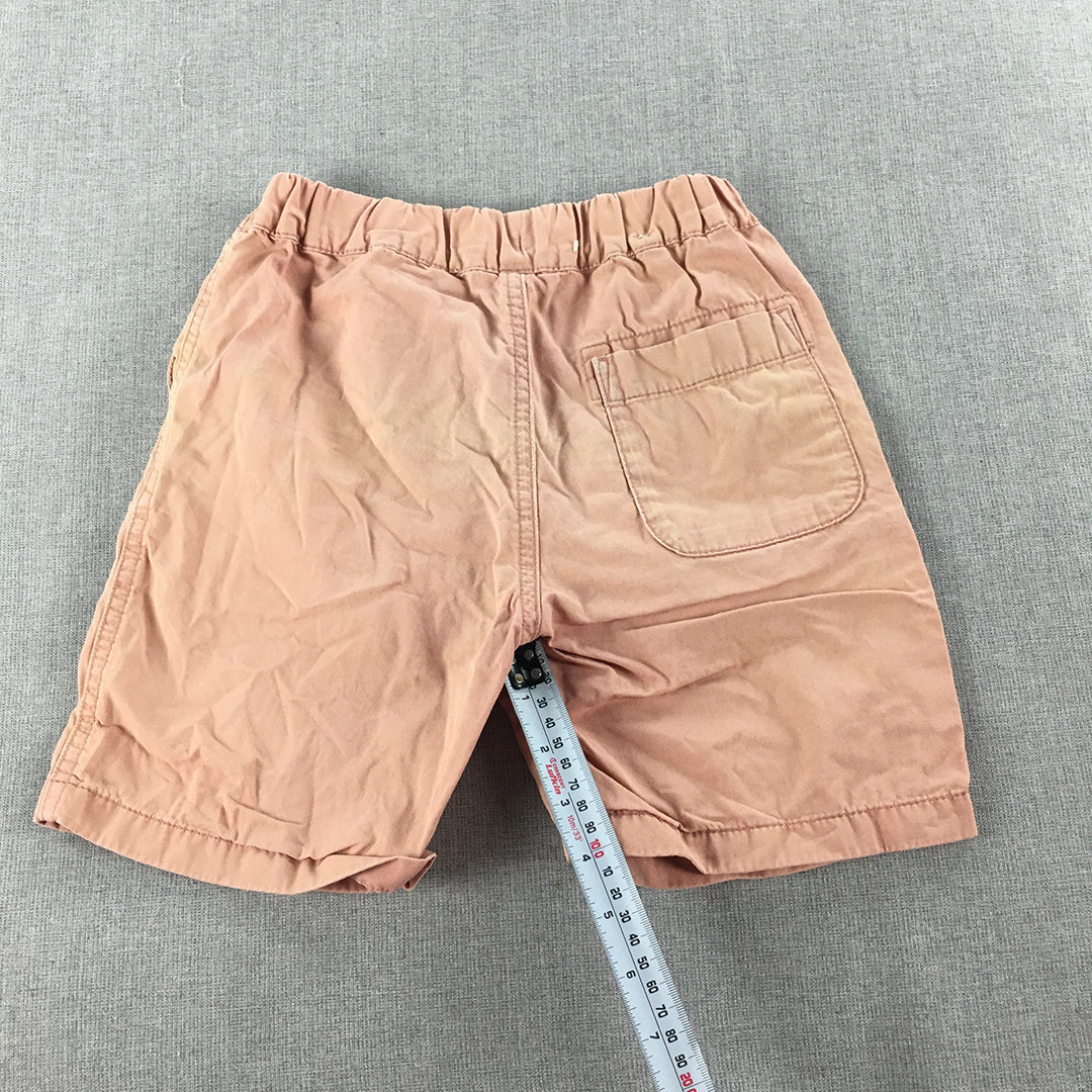 Uniqlo Kids Shorts Size 4 - 5 Years Pink Elastic Waist Pockets