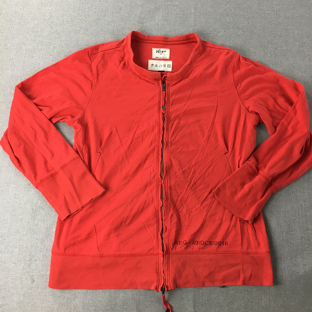 Vergo Womens Jacket Size L Red Zip-Up Pockets Coat