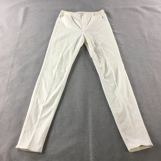 Uniqlo Womens Skinny Jeans Size XS White Stretch Denim Elastic Waist