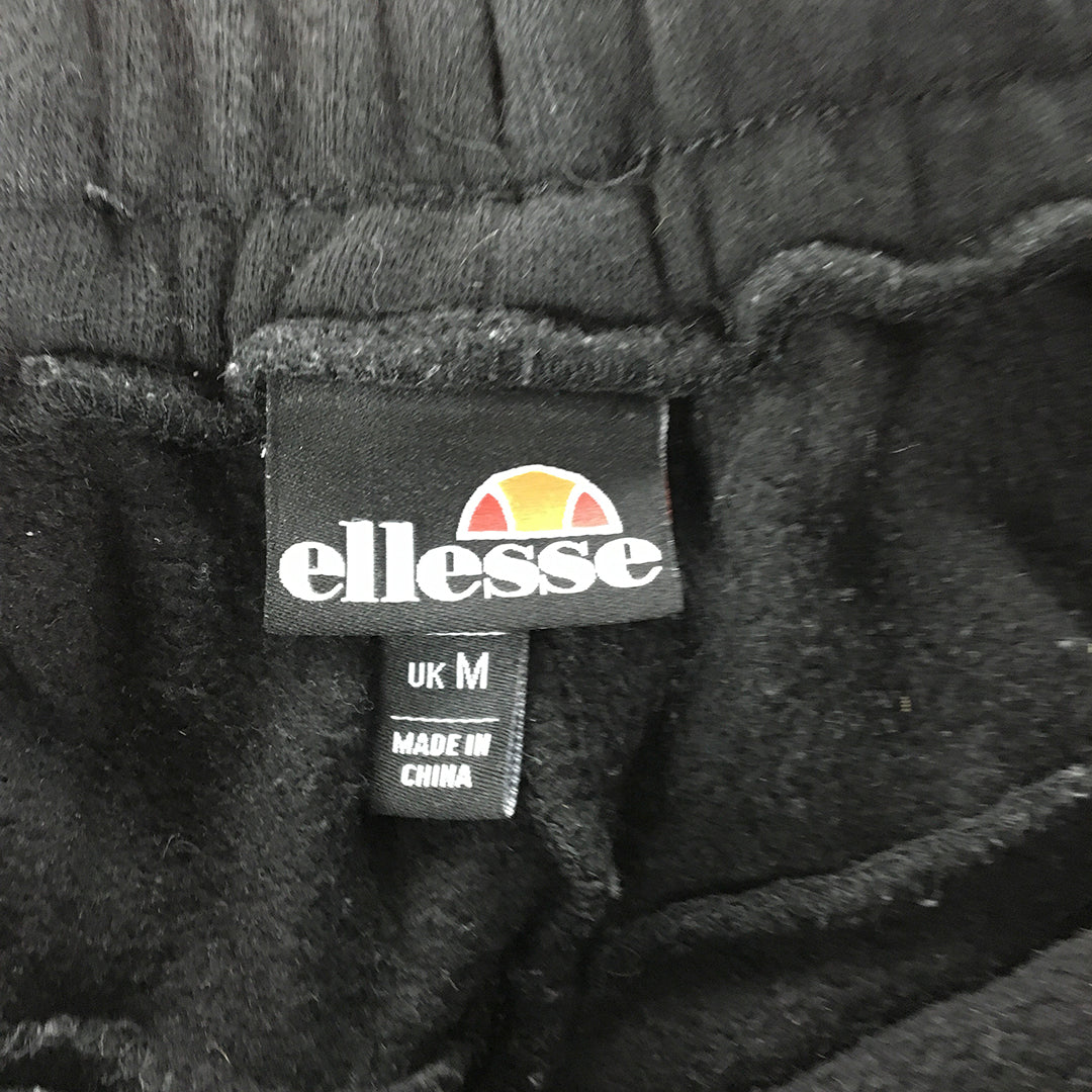 Ellesse Mens Shorts Size M Black Drawstring Logo Pockets