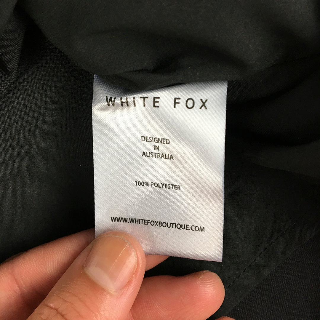 NEW White Fox Womens After Hours Mini Skirt Size XS Black Ruched