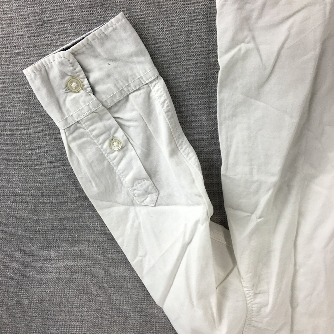 H&M Kids Boys Shirt Size 2 Years White Long Sleeve Button-Up Collared