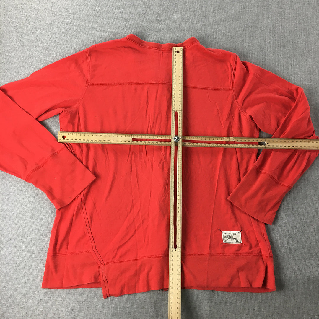 Vergo Womens Jacket Size L Red Zip-Up Pockets Coat