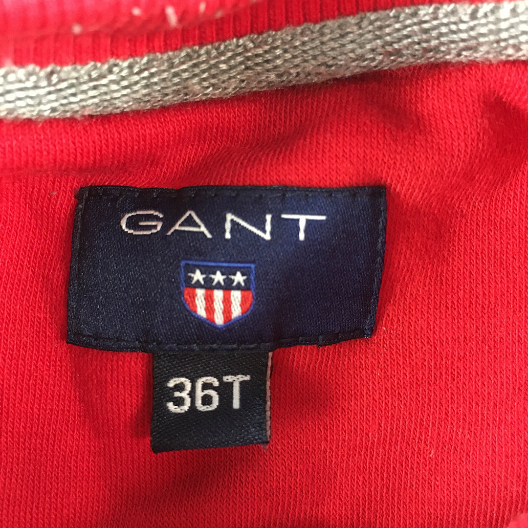 Gant Kids Boys Sweater Size 2 - 3 Years Red Big Embroidered Logo Jumper