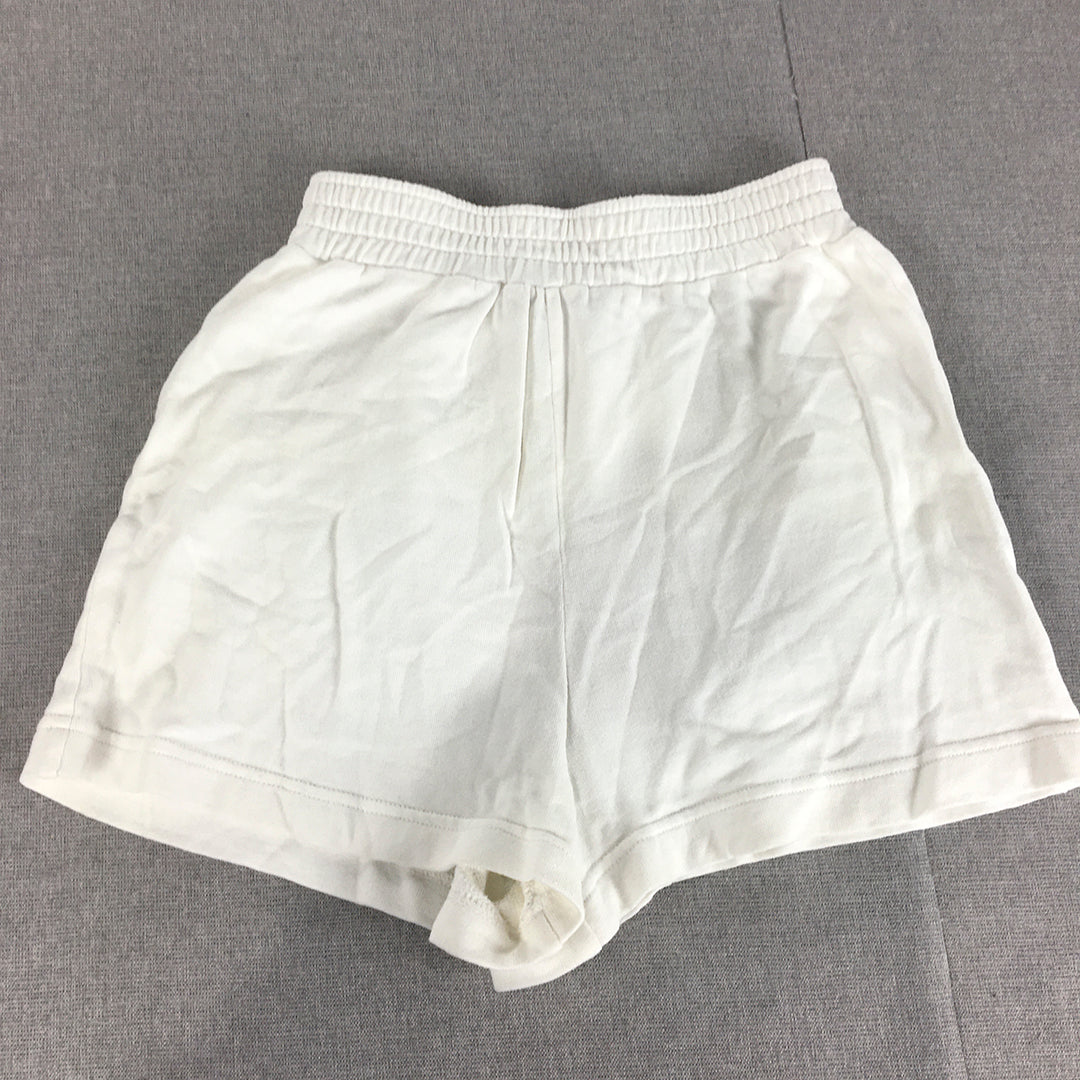 Zara Womens Shorts Size S White Elastic Waist Bermuda