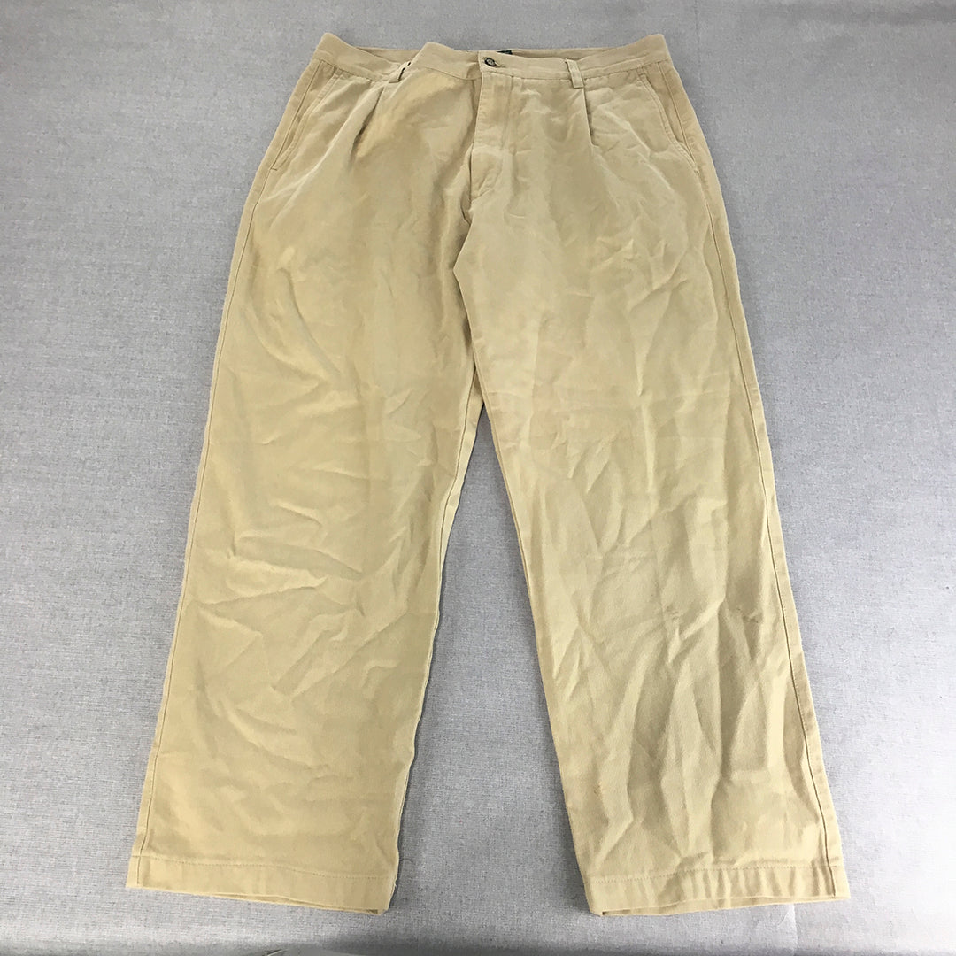 Vintage Rodd & Gunn Mens Pants Size 96 (W36 x L30) Brown Straight Leg Chino