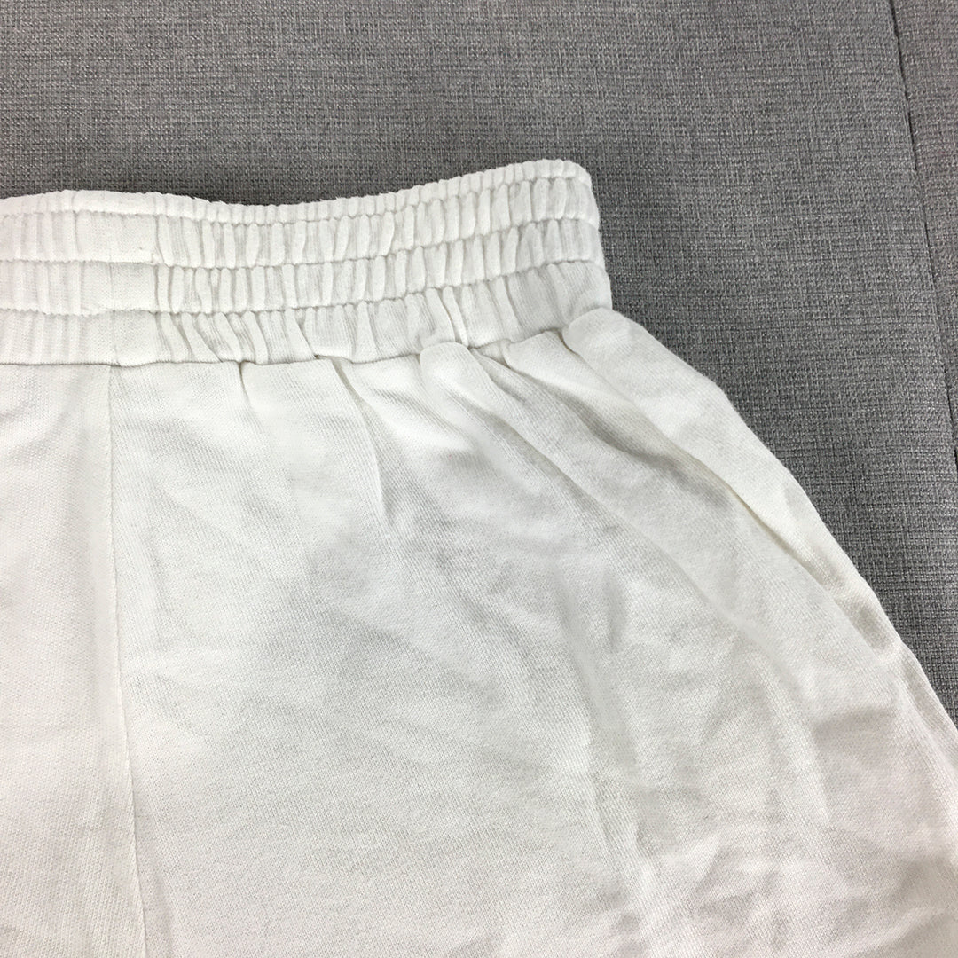 Zara Womens Shorts Size S White Elastic Waist Bermuda