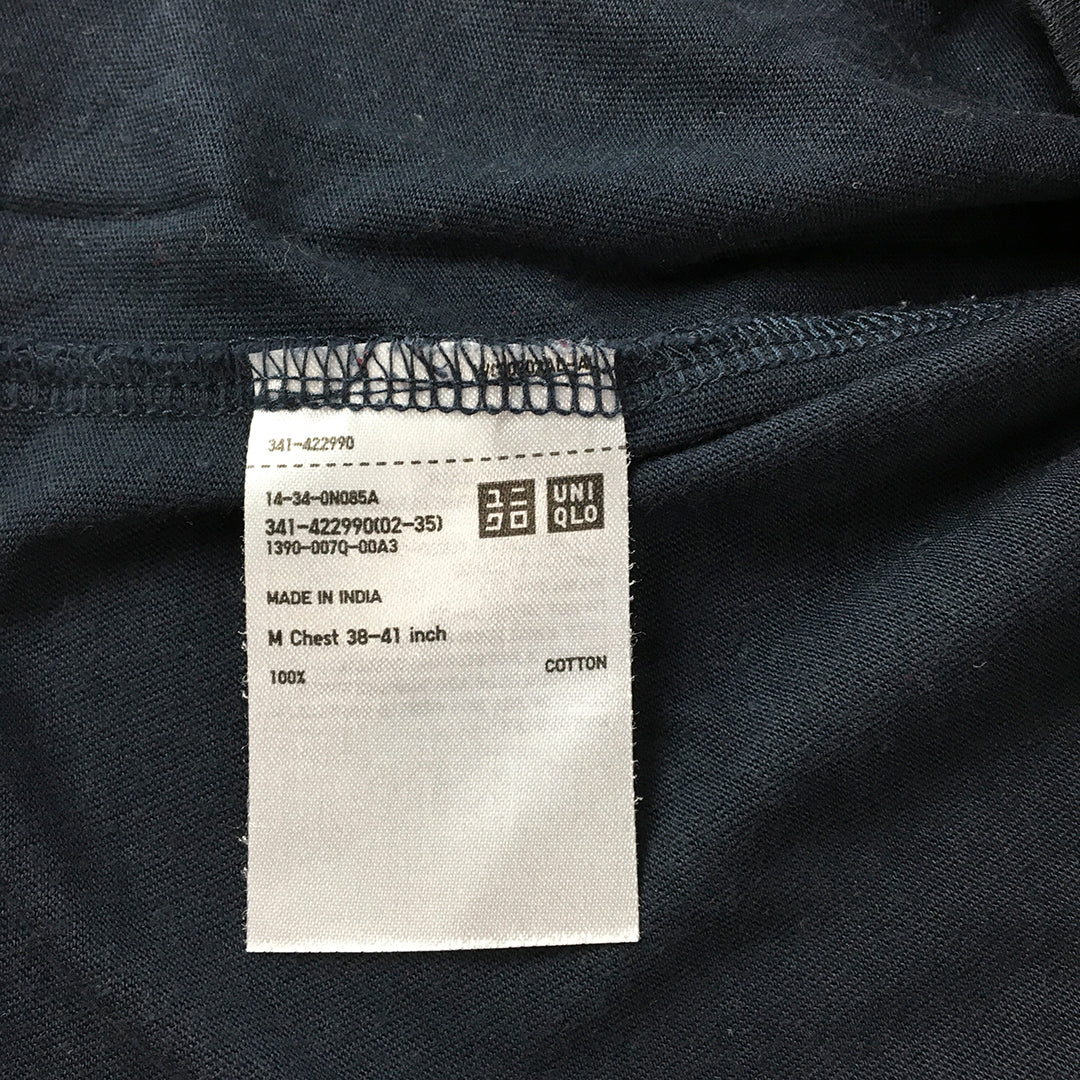 Uniqlo Mens T-Shirt Size M Navy Blue Short Sleeve Crew Neck Tee