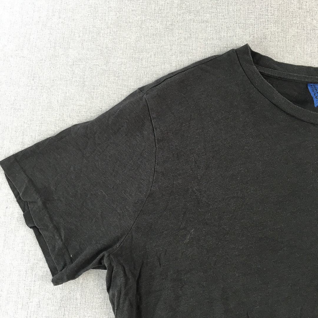 H&M Mens T-Shirt Size XL Black Short Sleeve Crew Neck Tee