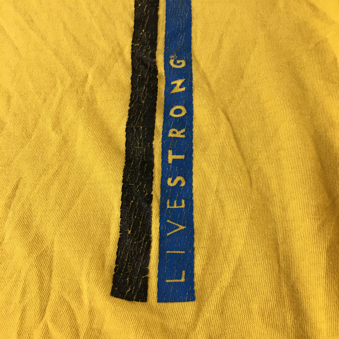 Nike Livestrong Mens T-Shirt Size M Yellow Logo Short Sleeve Tee