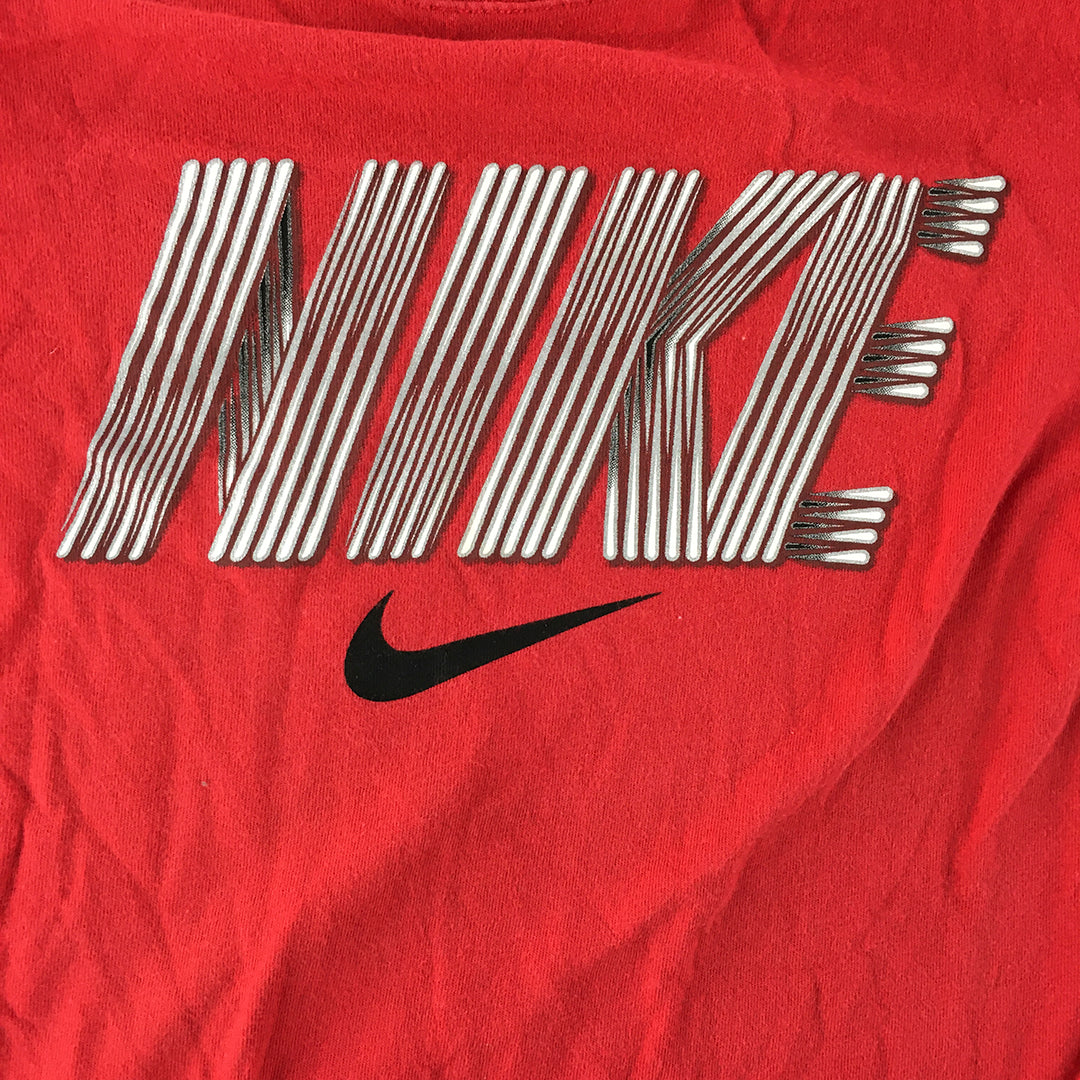 Nike Kids Boys T-Shirt Size 5 - 6 Years Red Logo Short Sleeve Top