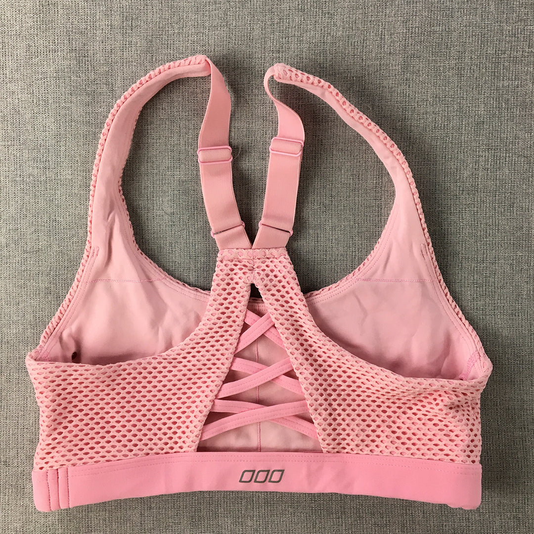 Lorna Jane Womens Sports Bra Size XS Pink Cropped Top