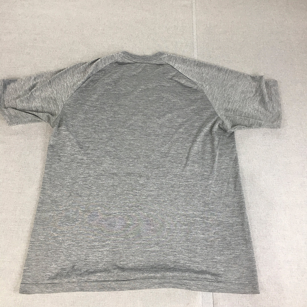 Uniqlo Mens T-Shirt Size L Grey Athletic Running Gym