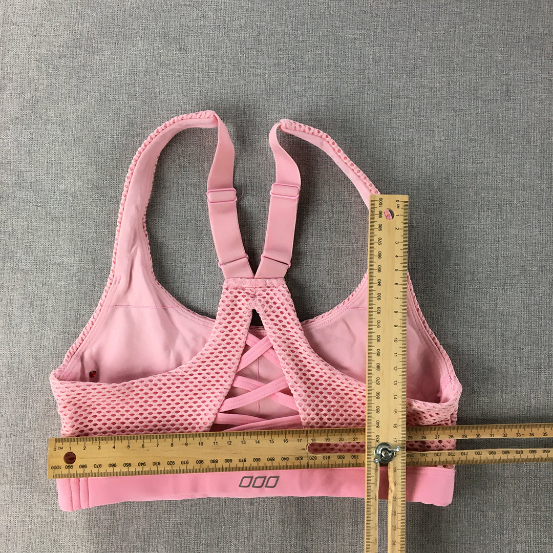 Lorna Jane Womens Sports Bra Size XS Pink Cropped Top