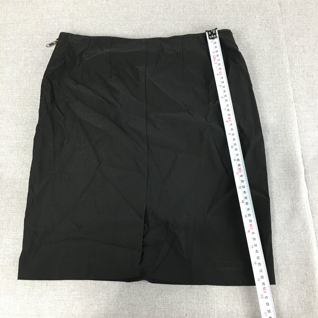 Witchery Womens Mini Skirt Size 8 Black Straight