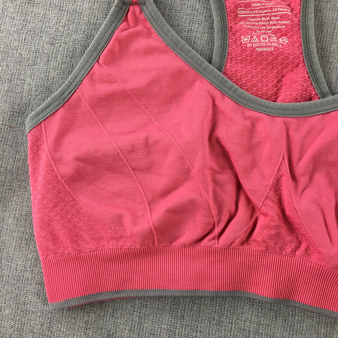 Puma Womens Sports Bra Size M Pink Cropped Top