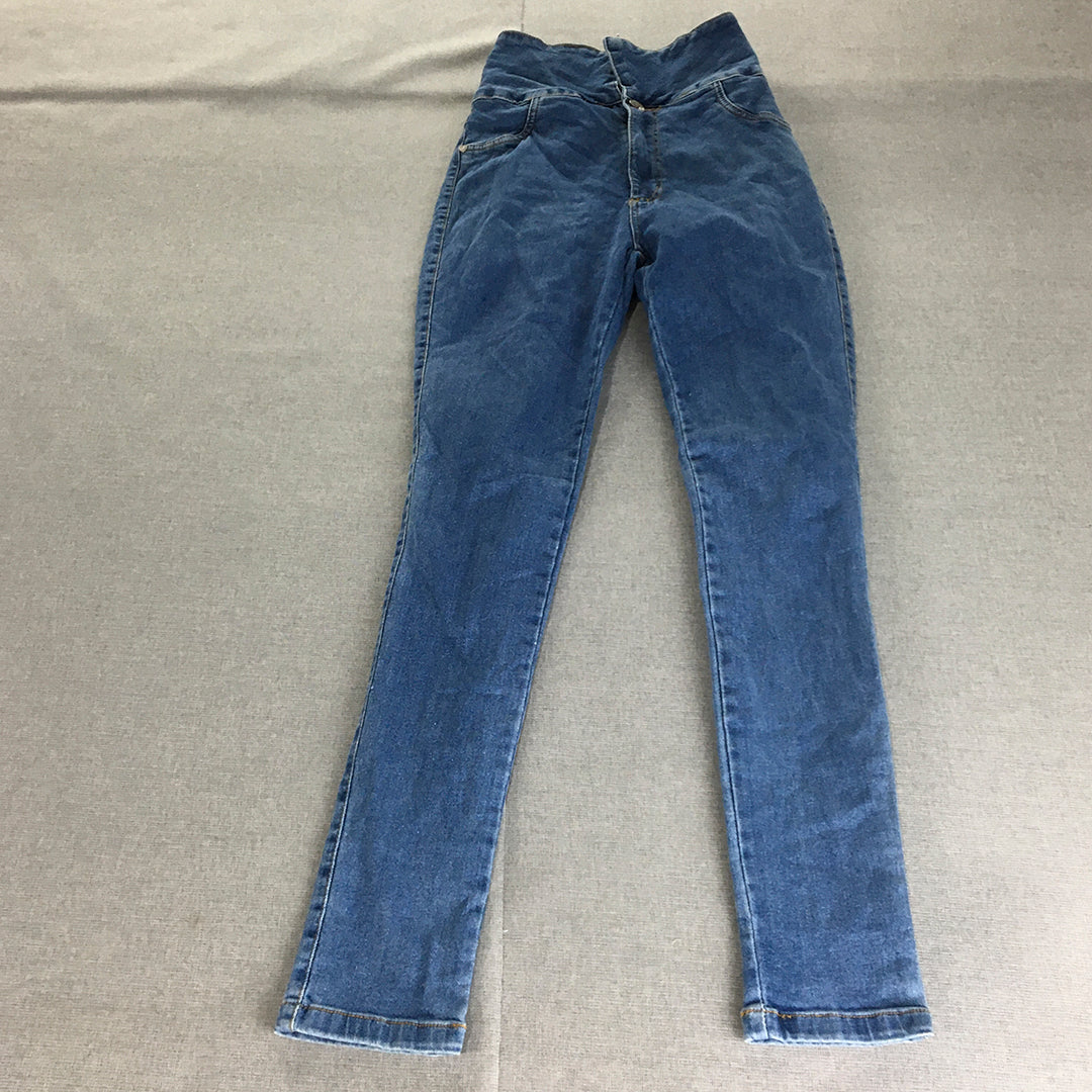 Melinda Womens Jeans Size 24 x 29 Blue High Waisted Stretch Denim