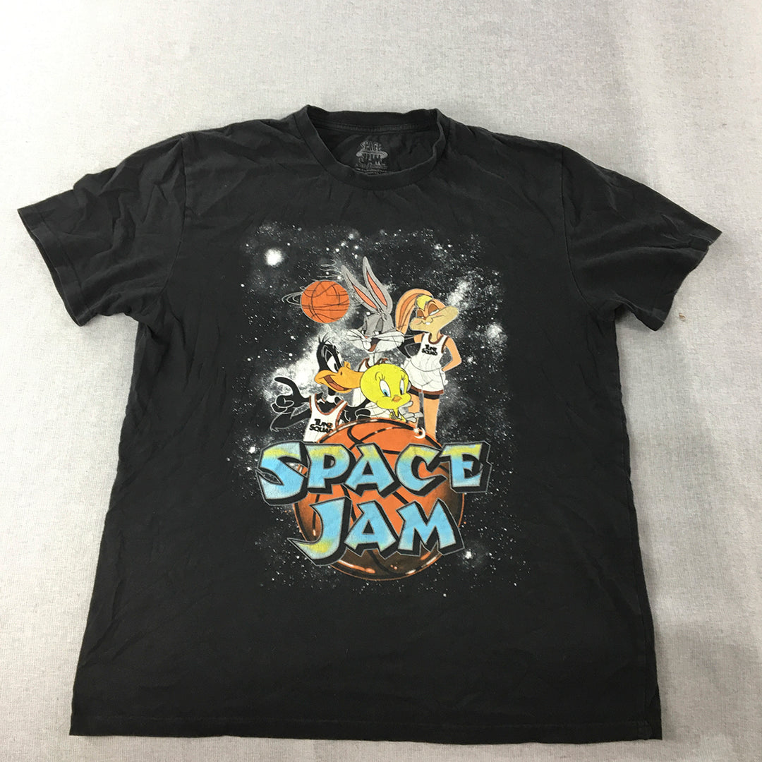 Space Jam A New Legacy Mens T-Shirt Size M Black Short Sleeve Crew Neck Tee