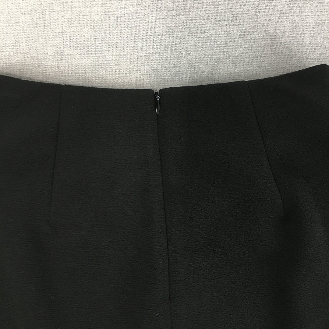 Forcast Womens Pencil Skirt Size 10 Midi Straight Black