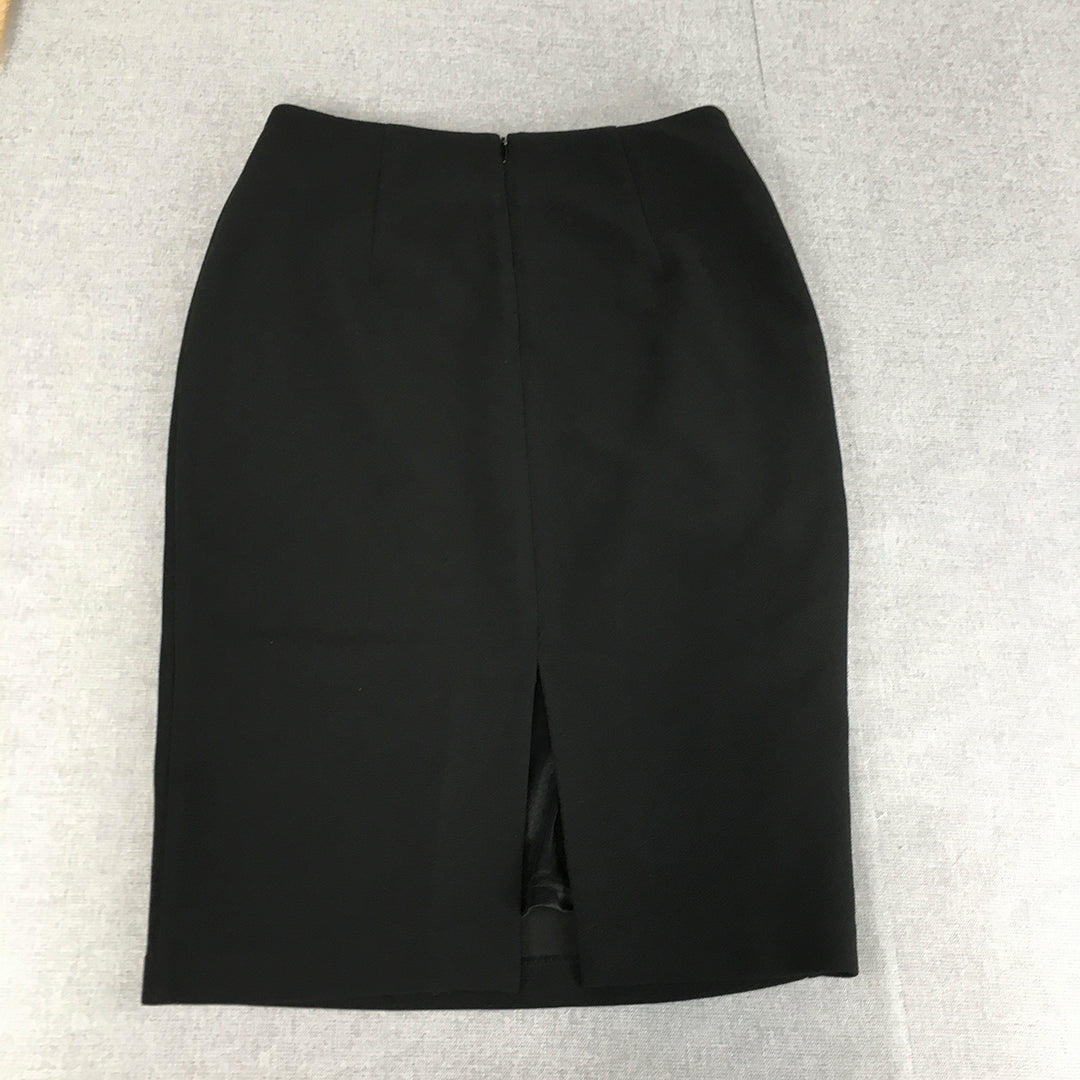 Forcast Womens Pencil Skirt Size 10 Midi Straight Black