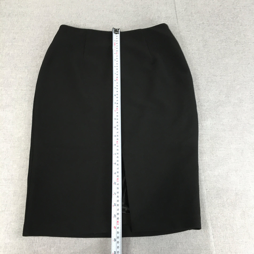 Forcast Womens Pencil Skirt Size 10 Midi Straight Black