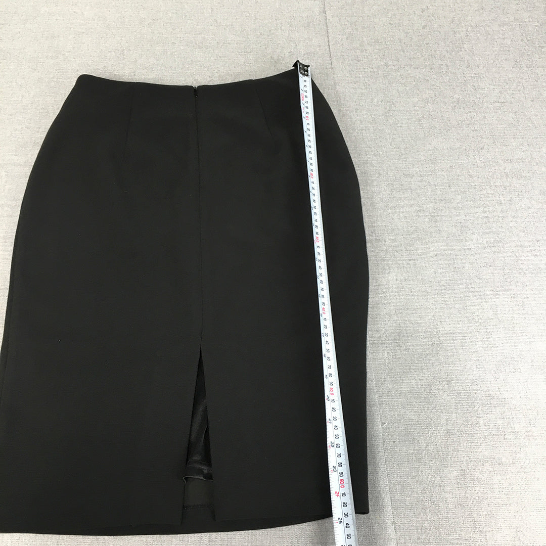 Forcast Womens Pencil Skirt Size 10 Midi Straight Black