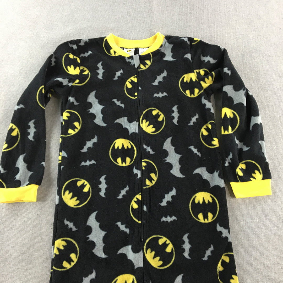 Batman Kids Boys Jumpsuit Size 8 Black One-Piece Romper Sleepwear Pajama