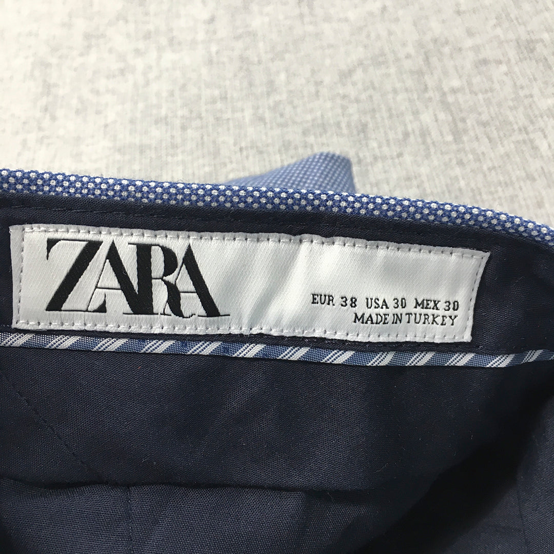 Zara Mens Dress Pants Size 30 Blue Pockets Formal