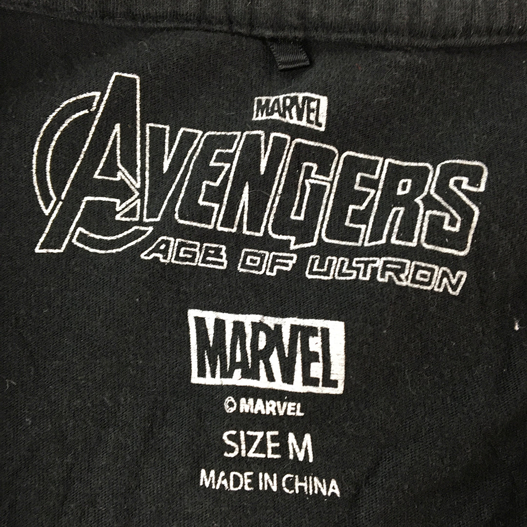 Marvel Avengers Mens T-Shirt Size M Black Captain America Age Of Ultron